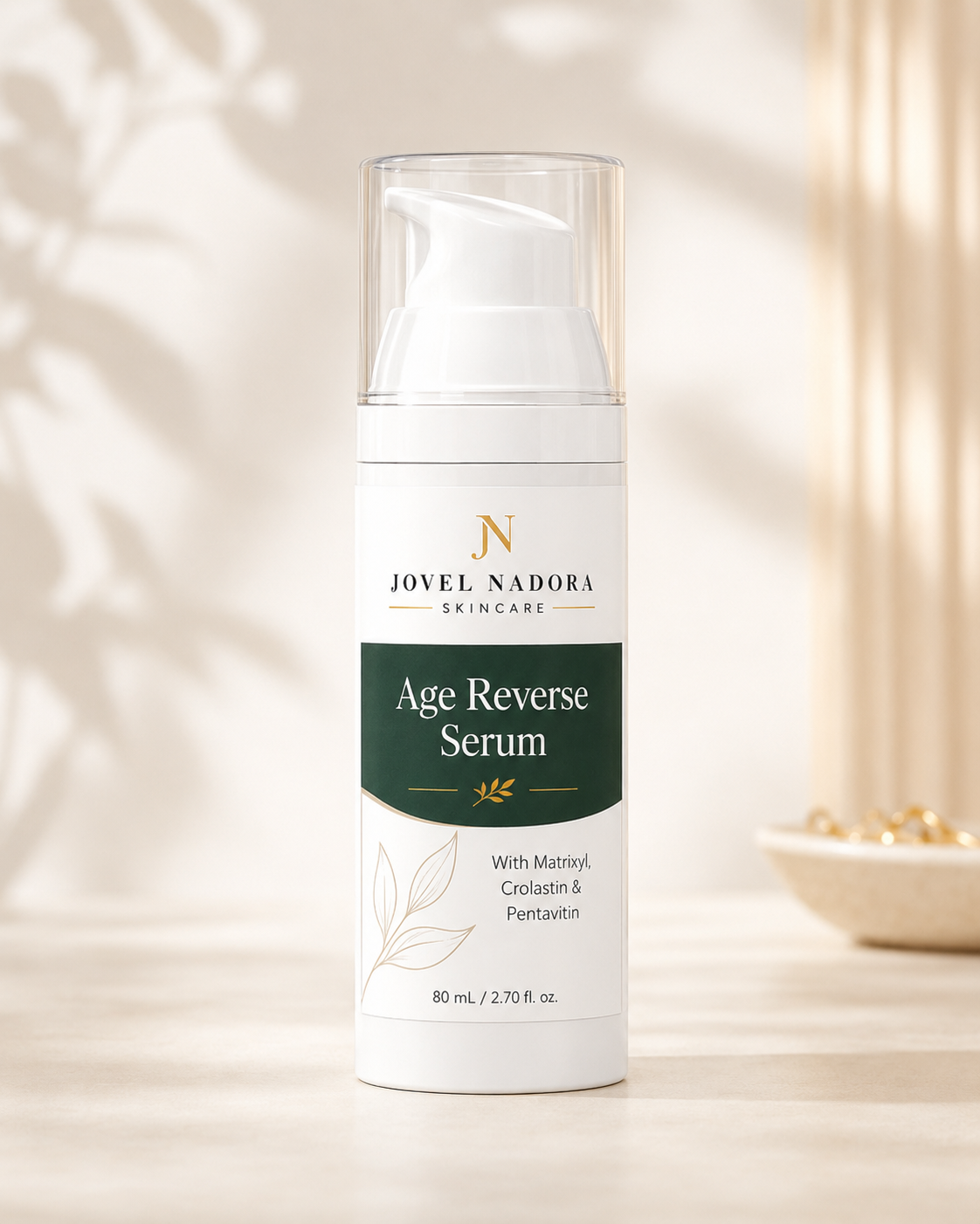 Jovel Nadora Age Reverse Serum with Matrixyl, Crolastin & Pentavitin — 80ml