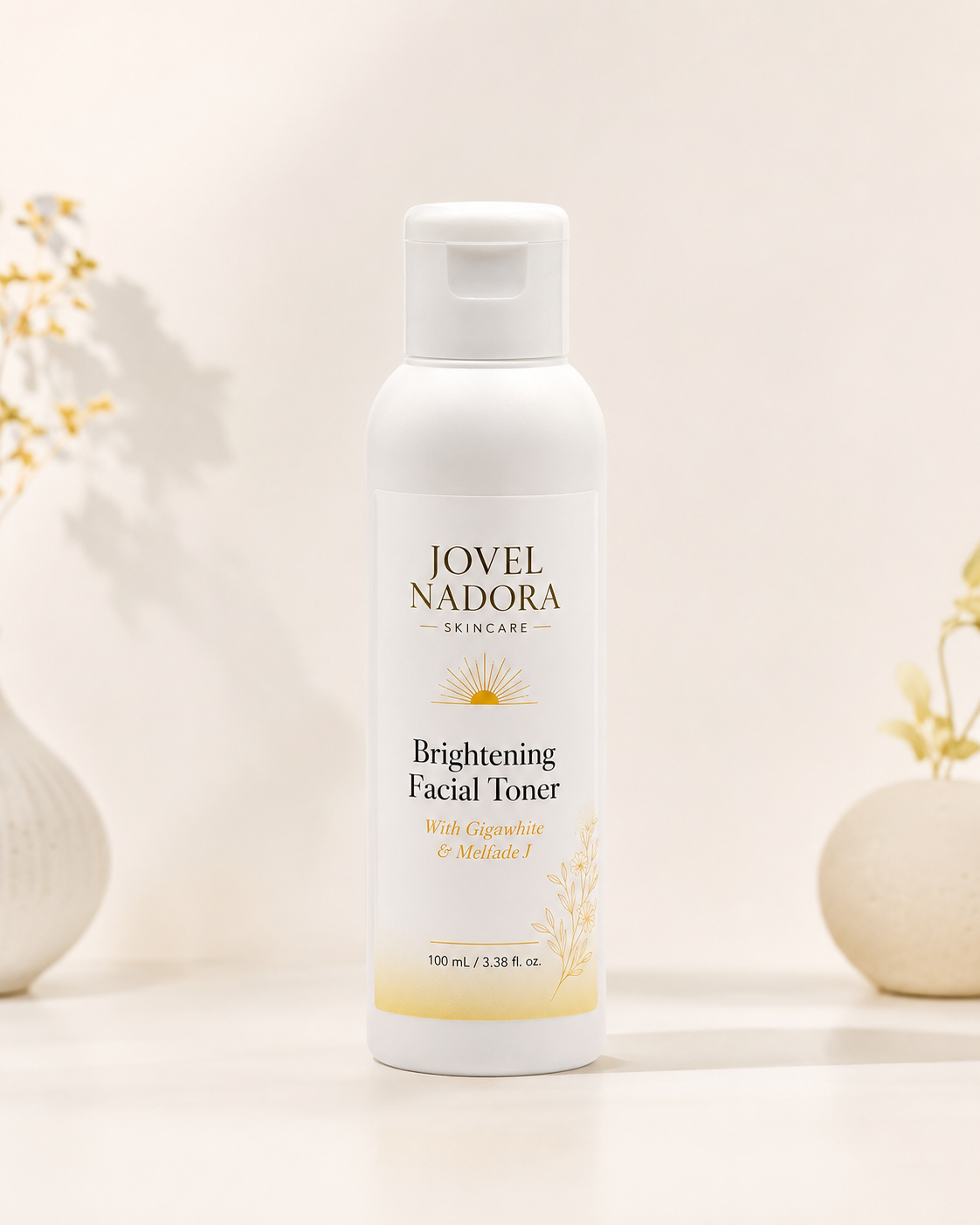 Jovel Nadora Brightening Facial Toner with Gigawhite, Melfade J, Aloe Vera & Rooibos — 100ml
