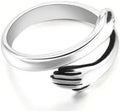 The Embrace Ring — Silver Hug Ring for Couples - Stainless steel