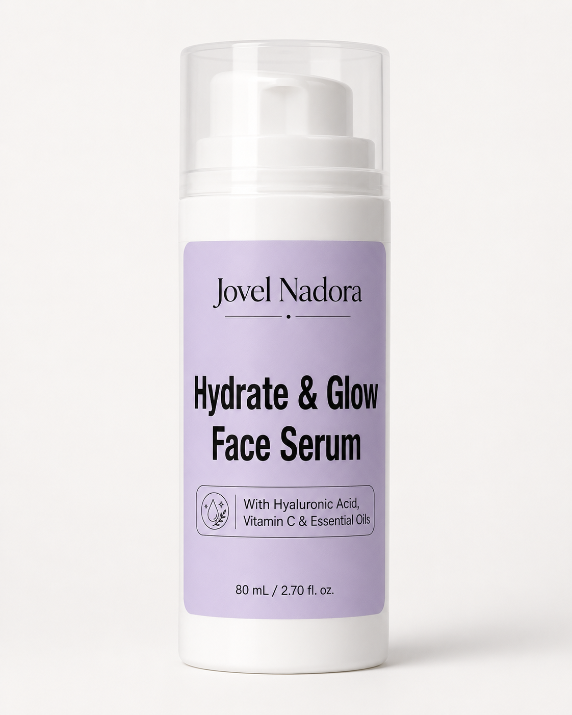 Jovel Nadora Hydrate & Glow Face Serum with Hyaluronic Acid, Vitamin C & Essential Oils — 80ml