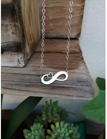 Jovel Nadora Infinity Heart Pendant Necklace – Stainless Steel