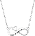 Jovel Nadora Infinity Heart Pendant Necklace – Stainless Steel