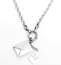 Love Letter Envelope Pendant Necklace – Stainless Steel Charm Necklace for Her