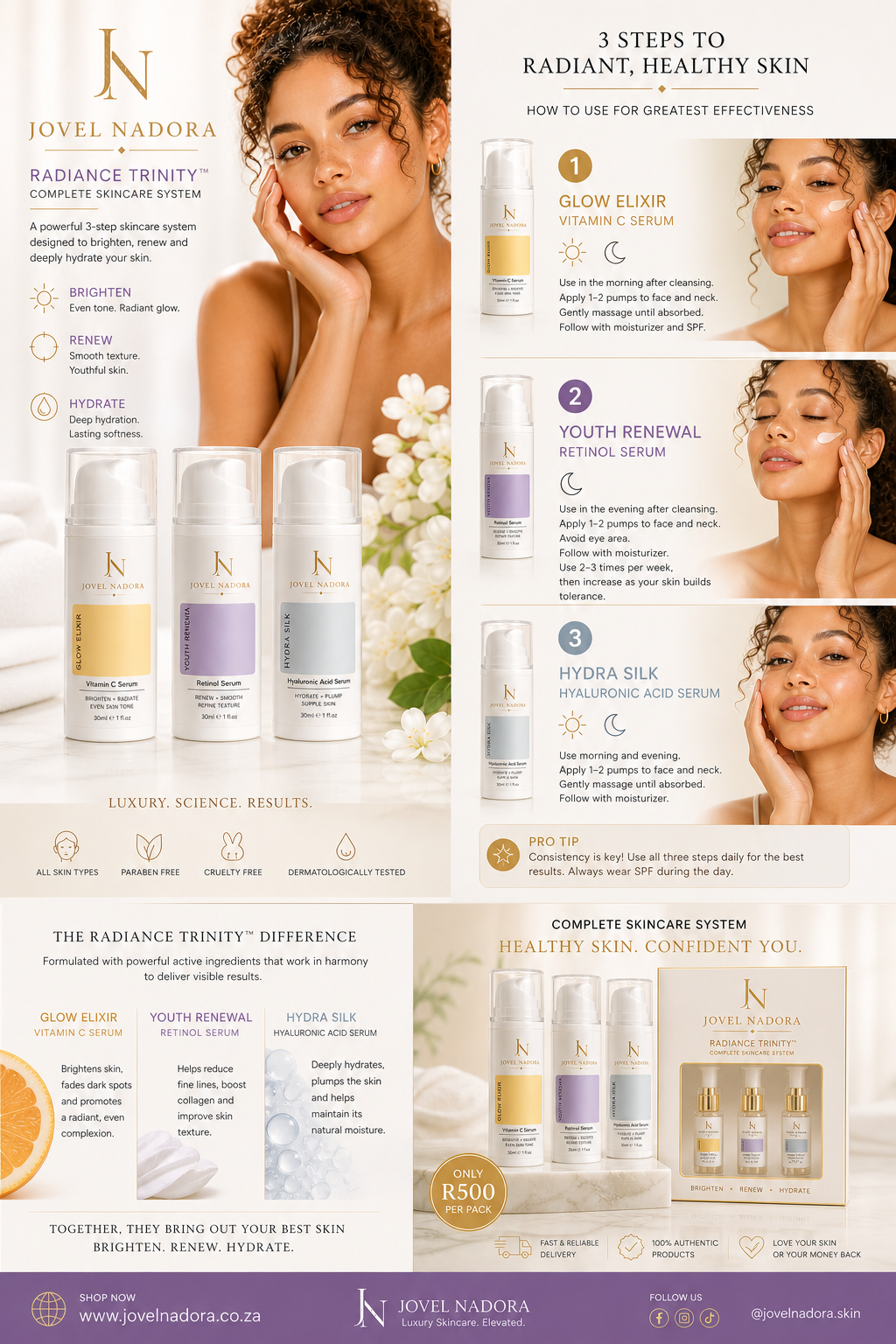 Radiance Trinity™ — Complete 3-Step Skincare System
