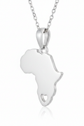Africa Heart Pendant – Angled View