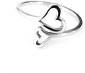 Jovel Nadora Double Heart Adjustable Ring – Stainless Steel
