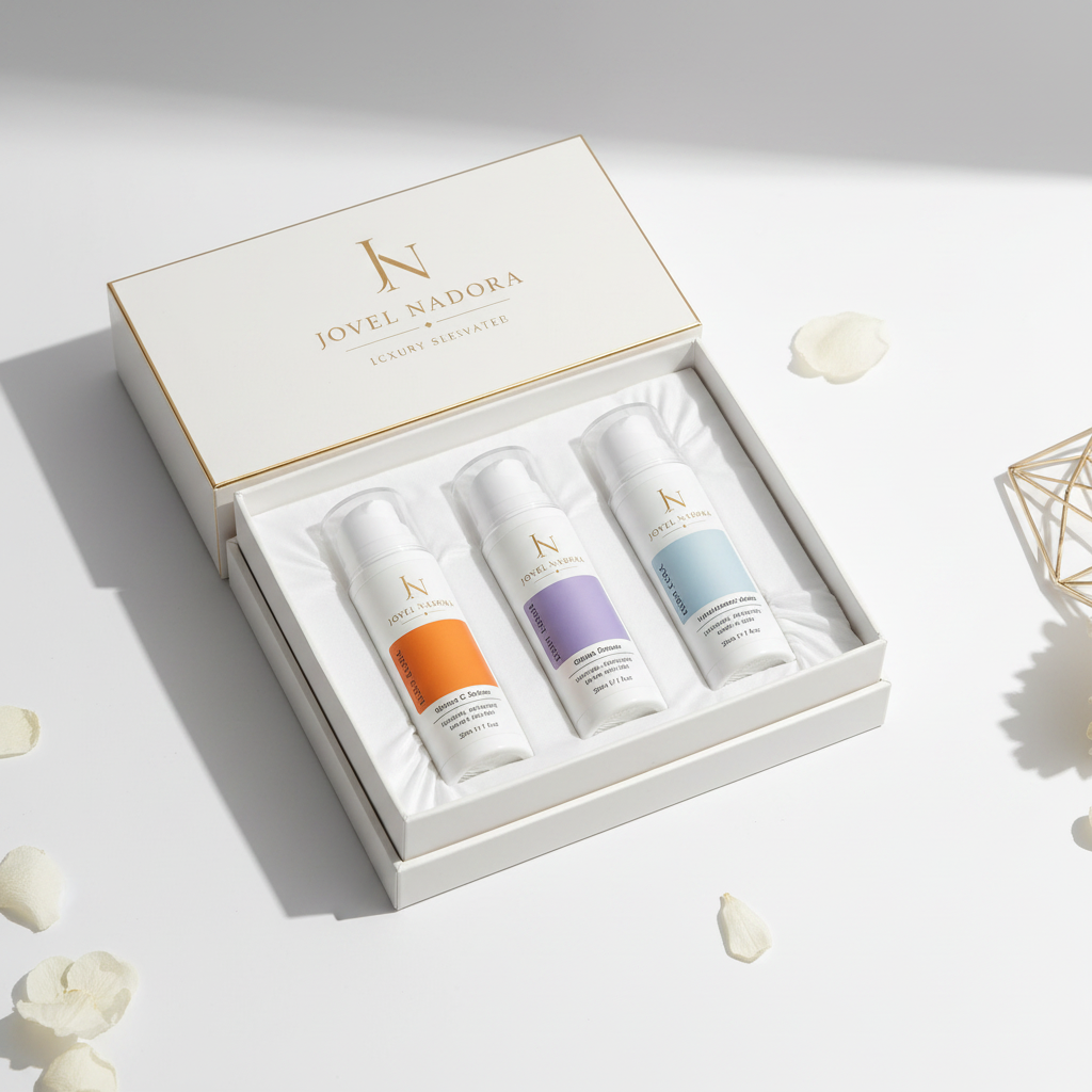 Radiance Trinity gift set flat lay