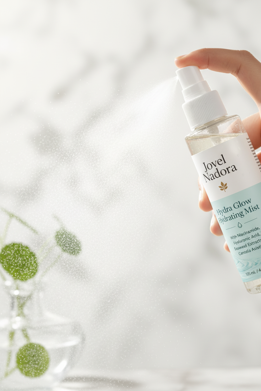 Jovel Nadora Hydra Glow Mist fine mist spray close-up