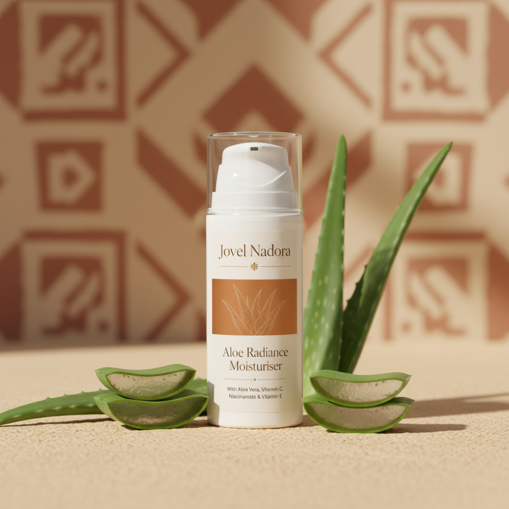 Jovel Nadora Aloe Radiance Moisturiser golden editorial