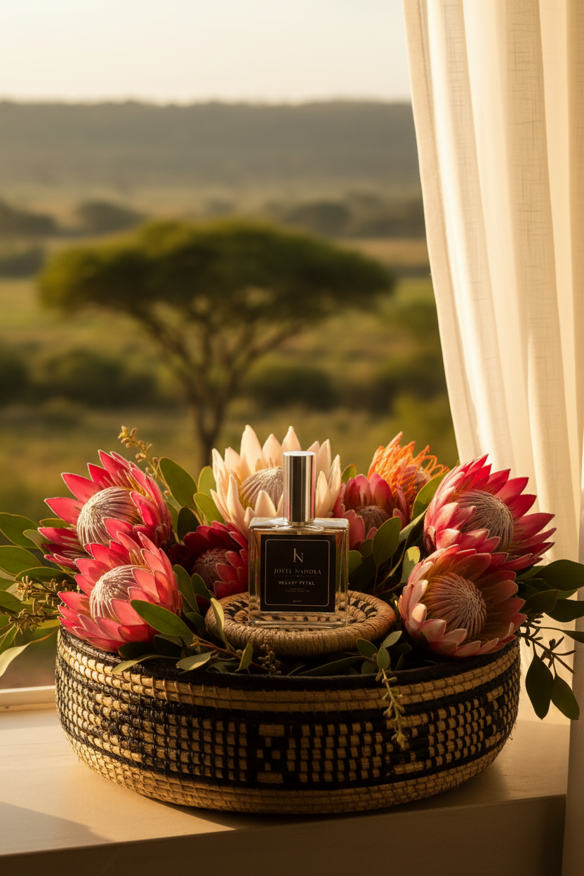 Velvet Petal by Jovel Nadora — Zulu basket and protea flowers editorial